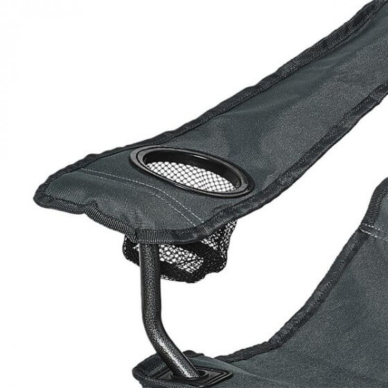 Grey / black steel camping armchair