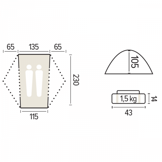 JAYA 2-man DAC hiking tent - JAMET