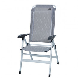 Fauteuil de camping alu dossier haut ECO basalte