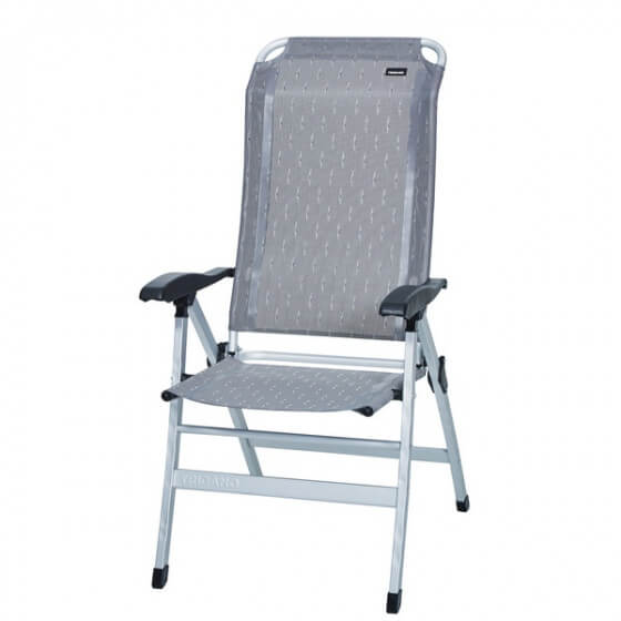 Fauteuil de camping alu dossier haut ECO basalte