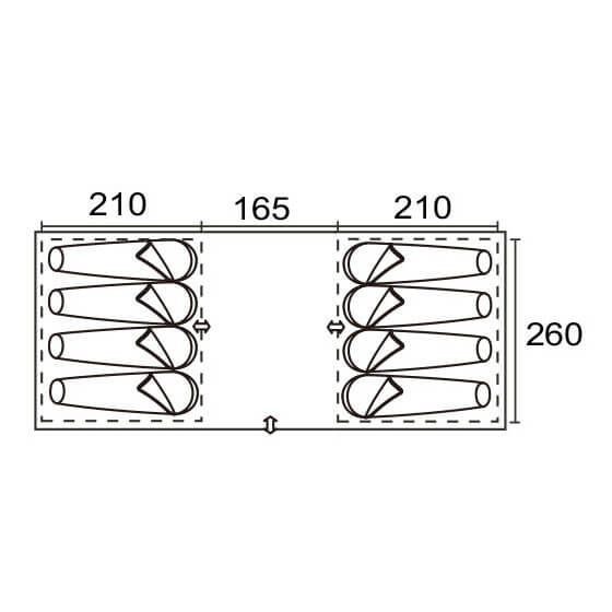 Tente camping 8 places Trigano BILBAO 8