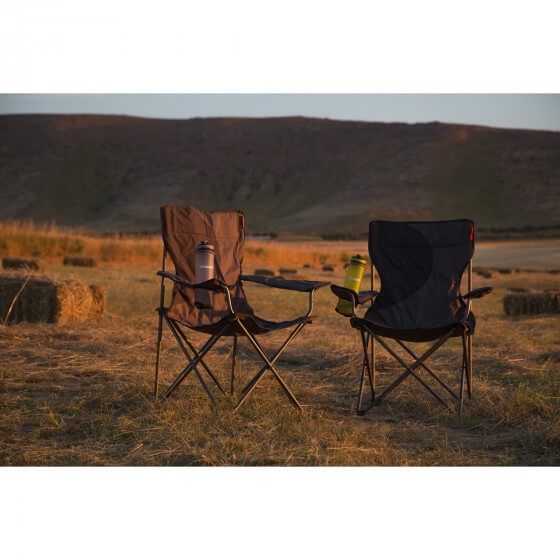 Grey / black steel camping armchair