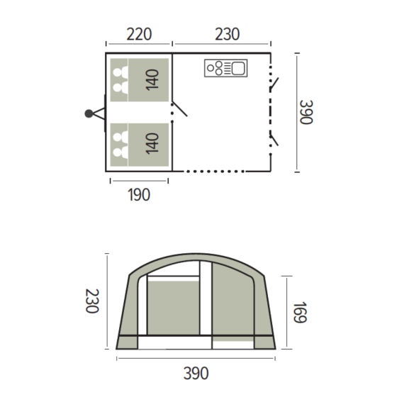 CAMPLAIR trailer tent - TRIGANO
