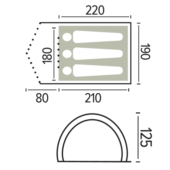 Tente randonnée Trigano CALVI