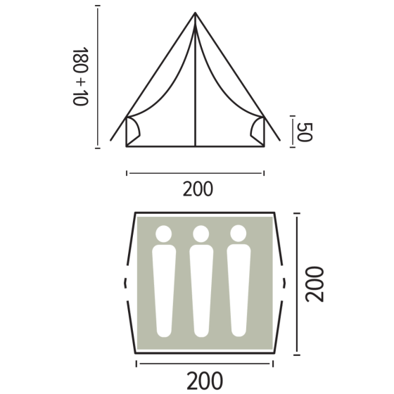 NOIRMOUTIER 3-man canadian tent - TRIGANO