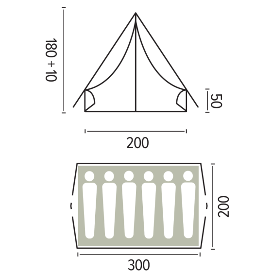 Tente canadienne Trigano NOIRMOUTIER 6