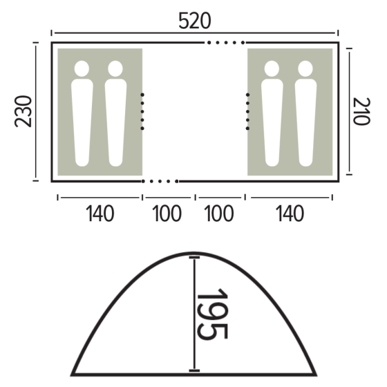 OTTAWA 4-man camping tent - JAMET