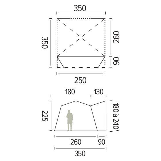 SANTA CLARA motorhome inflatable awning  - TRIGANO