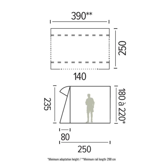INDIANA Pop-top caravan inflatable awning