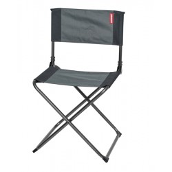 Chaise camping pliante gris/noir