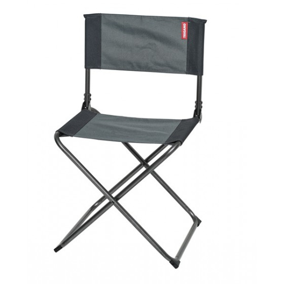 Chaise camping pliante gris/noir