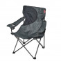 Fauteuil camping ACIER gris noir