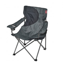 Fauteuil camping ACIER gris noir