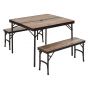 table bois flotte + 2 bancs
