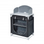 Meuble cuisine camping gris noir