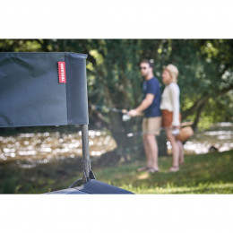 Chaise camping pliante gris/noir