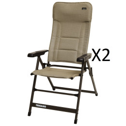 Pack Fauteuil camping matelassé MOKA + housse