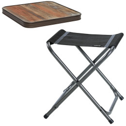 Pack Table d'appoint noir - bois flotté