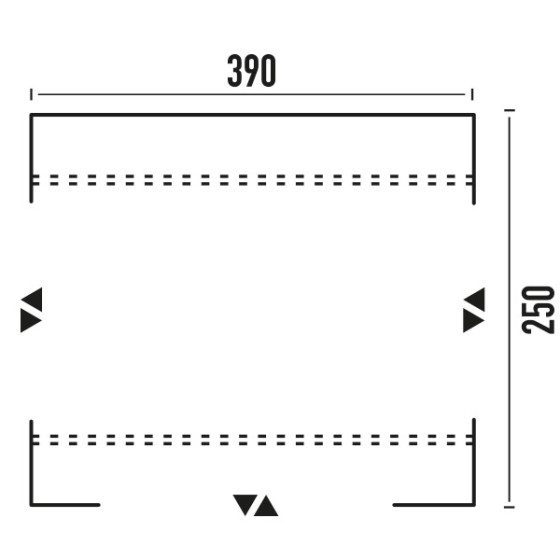 Auvent de caravane surbaissée gonflable INDIANA dimensions