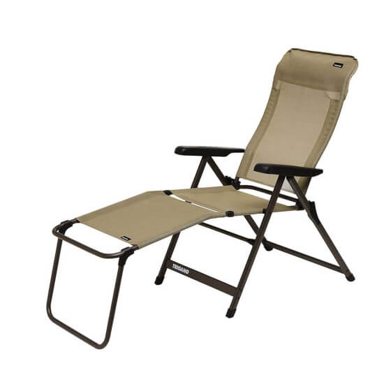 Fauteuil camping MOKA dossier haut + repose pied