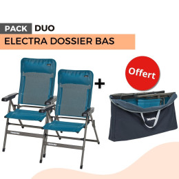 Pack 2 fauteuils ELECTRA dossier bas + housse