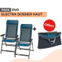 Pack 2 fauteuils ELECTRA dossier haut + housse