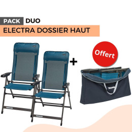 Pack 2 fauteuils ELECTRA dossier haut + housse