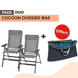 Pack 2 fauteuils COCOON dossier bas + housse
