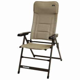 Pack fauteuil camping MOKA matelassé + repose-pied