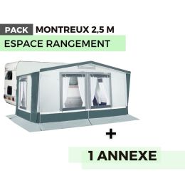 Pack auvent MONTREUX 2,50m - Espace rangement