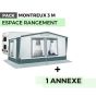 Pack auvent MONTREUX 3m - Espace rangement