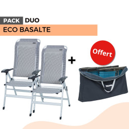 Pack 2 fauteuils ECO BASALTE + housse