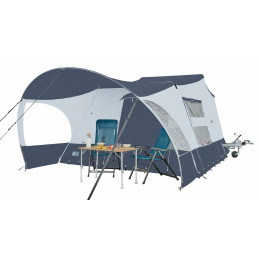Caravane pliante JAMET Compact avec pare soleil - porte fermée