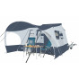 Caravane pliante JAMET Compact avec pare soleil  - porte ouverte