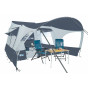 Caravane pliante JAMET Compact avec pare soleil - porte fermée