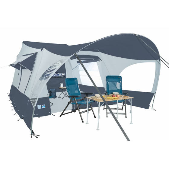 Caravane pliante JAMET Compact avec pare soleil - porte fermée