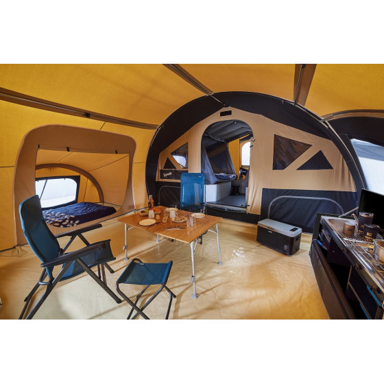 Caravane pliante Raclet SEQUOIA  - armature gonflable - intérieur avec annexe Caravane pliante Raclet SEQUOIA  - armature gonflable - intérieur avec annexe