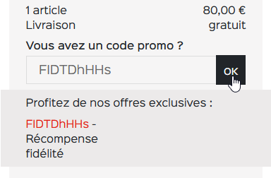 Utilser son bon d'achat 2