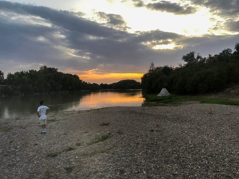 vu sur lac depuis tipi cherokee